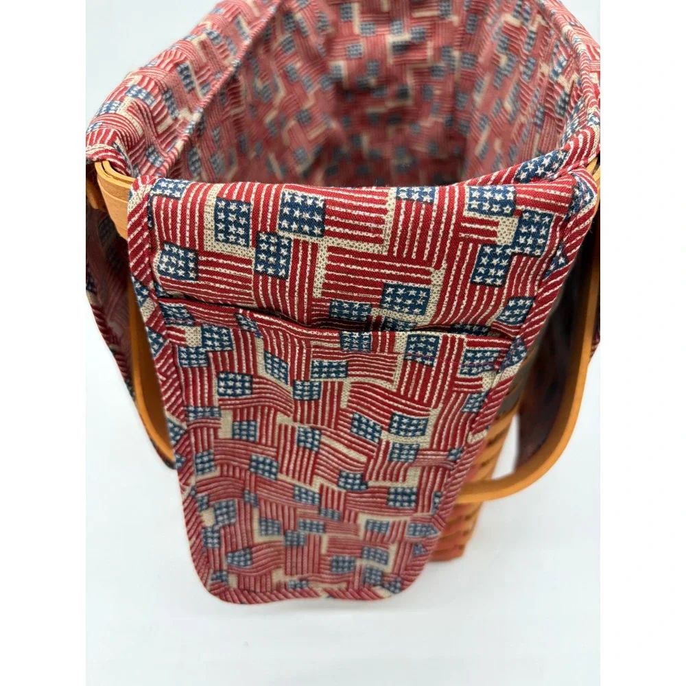 Longaberger Baskets 1998 Collectors Club 25th Anniversary Patriotic Flag Basket